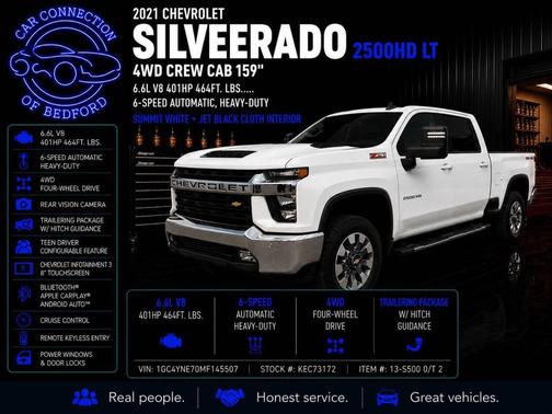 Summit White 2021 Chevrolet Silverado 2500 LT