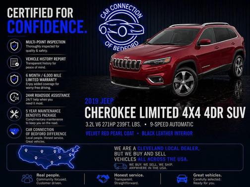 Velvet Red Pearlcoat 2019 Jeep Cherokee Limited
