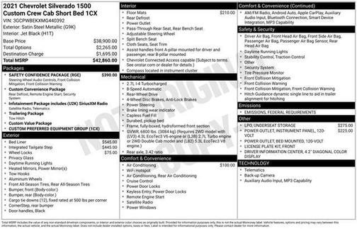 2021 Chevrolet Silverado 1500 Custom