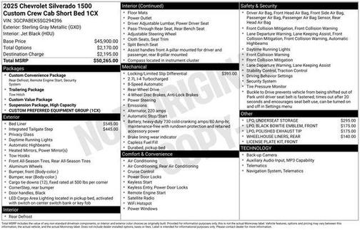 2025 Chevrolet Silverado 1500 Custom