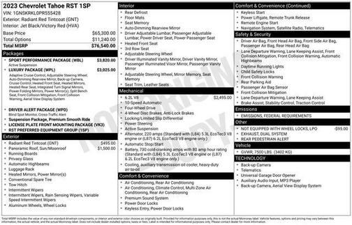 2023 Chevrolet Tahoe 4WD RST