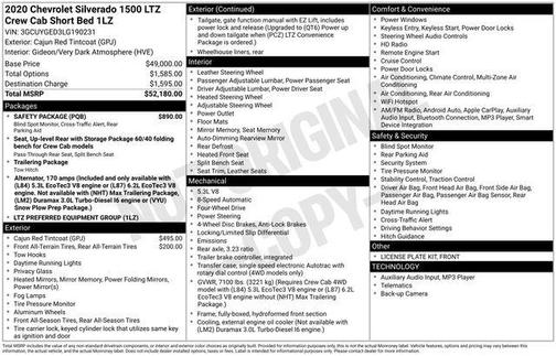 2020 Chevrolet Silverado 1500 LTZ