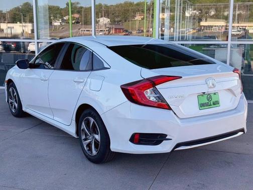 White 2019 Honda Civic LX