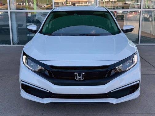 White 2019 Honda Civic LX