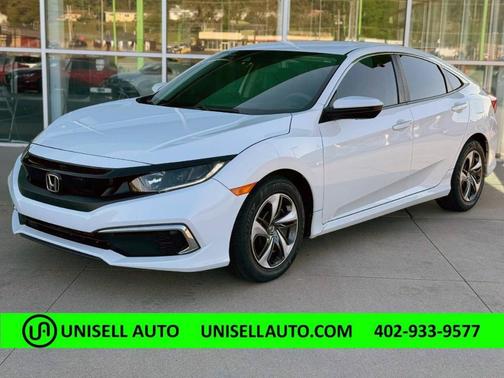 White 2019 Honda Civic LX