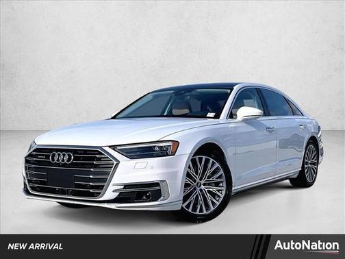 Glacier White Metallic 2021 Audi A8 L 55