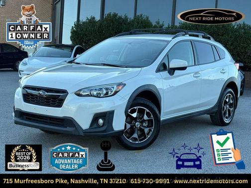 Crystal White Pearl 2018 Subaru Crosstrek 2018 SUBARU CROSSTREK PREMIUM AWD MANUAL 1-OWNER 615-730-9991