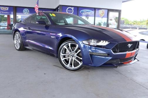 Blue 2018 Ford Mustang GT