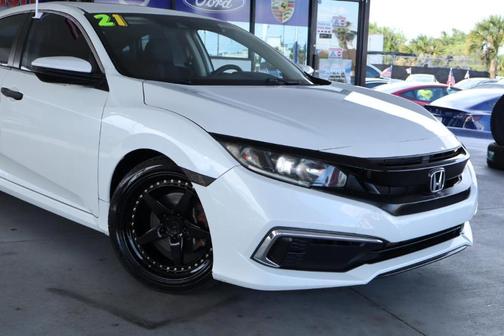 White 2021 Honda Civic LX