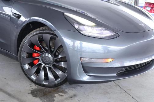 Gray 2021 Tesla Model 3 Performance