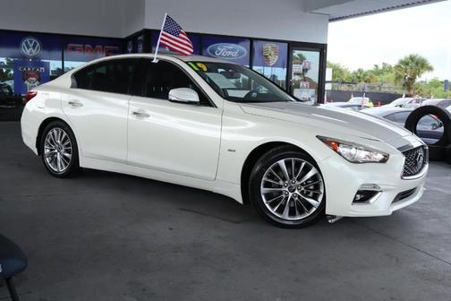 Majestic White 2019 INFINITI Q50 3.0t LUXE