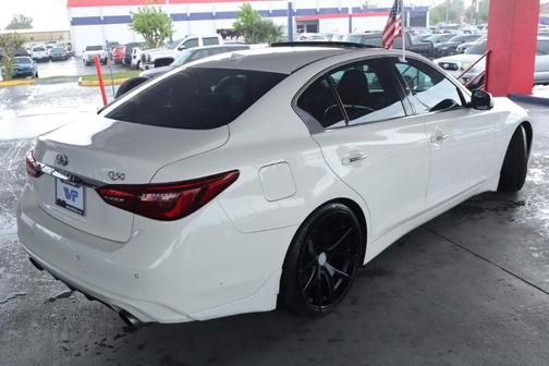 Pure White 2021 INFINITI Q50 3.0t LUXE