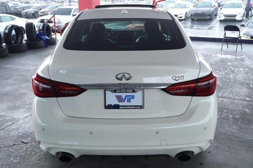 Pure White 2021 INFINITI Q50 3.0t LUXE