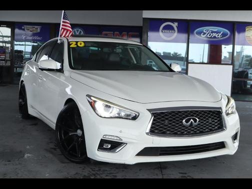 Pure White 2021 INFINITI Q50 3.0t LUXE