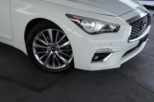 Pure White 2021 INFINITI Q50 3.0t LUXE