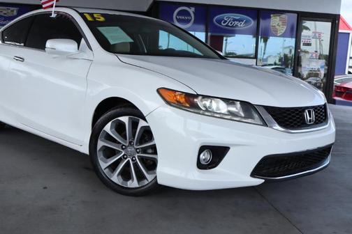 White 2015 Honda Accord EX-L