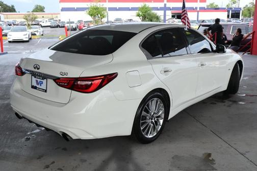 Pure White 2019 INFINITI Q50 3.0t LUXE