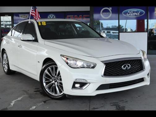 Pure White 2019 INFINITI Q50 3.0t LUXE