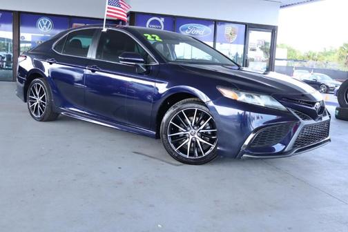 Blue 2022 Toyota Camry SE
