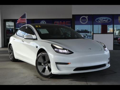 White 2021 Tesla Model 3 Standard Range Plus