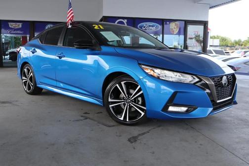 Blue 2021 Nissan Sentra SR