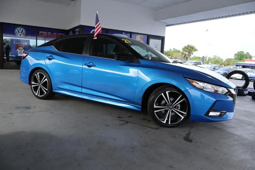 Blue 2021 Nissan Sentra SR