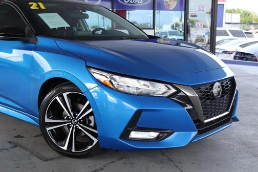Blue 2021 Nissan Sentra SR