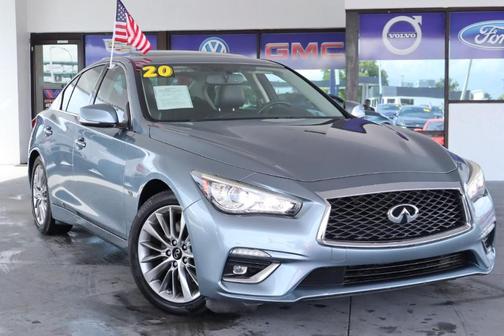 Gray 2020 INFINITI Q50 3.0t LUXE
