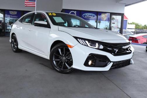 White 2020 Honda Civic EX