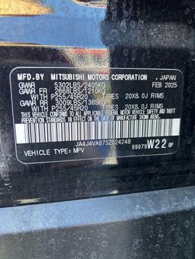 Black 2025 Mitsubishi Outlander SE S-AWC