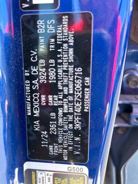Blue 2025 Kia K4 LXS