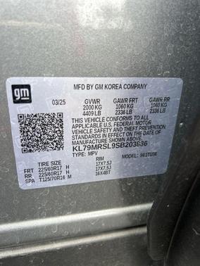 Sterling Gray Metallic 2025 Chevrolet Trailblazer LT