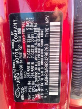 Ultimate Red Metallic 2025 Hyundai KONA SEL