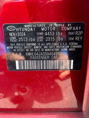 Ultimate red 2025 Hyundai SONATA SEL