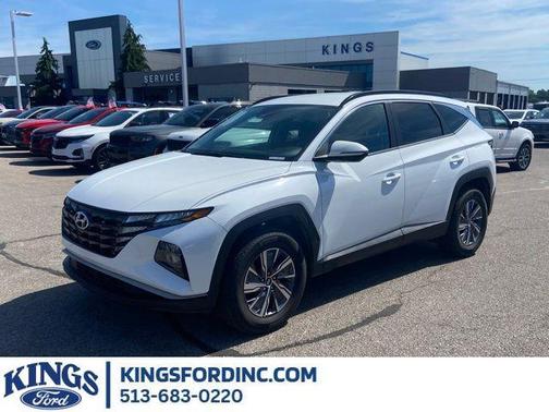 Quartz White 2022 Hyundai TUCSON Hybrid Blue