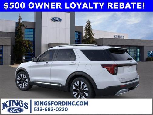 SPACE WHITE METALLIC 2026 Ford Explorer Platinum