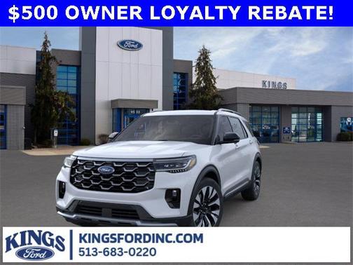 SPACE WHITE METALLIC 2026 Ford Explorer Platinum