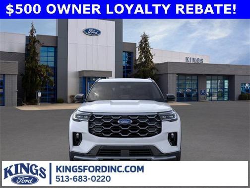 SPACE WHITE METALLIC 2026 Ford Explorer Platinum