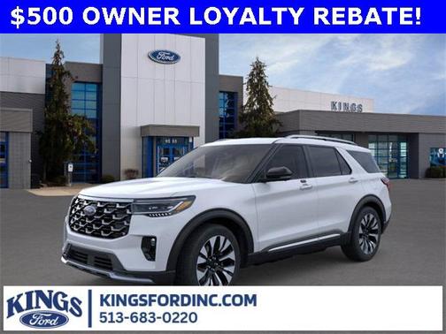 SPACE WHITE METALLIC 2026 Ford Explorer Platinum