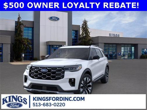 White Metallic 2026 Ford Explorer Platinum