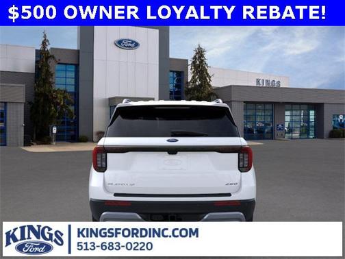 White Metallic 2026 Ford Explorer Platinum