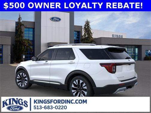 White Metallic 2026 Ford Explorer Platinum