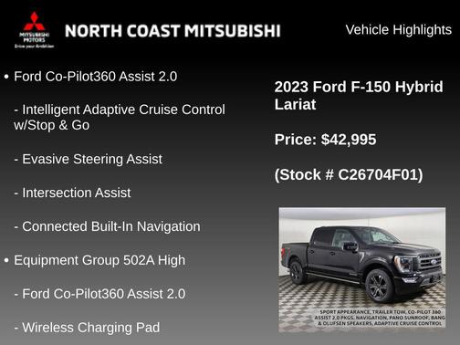 Black Metallic 2023 Ford F-150 Lariat