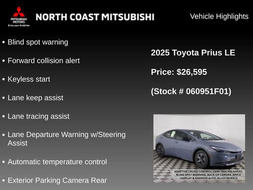 Gray 2025 Toyota Prius LE