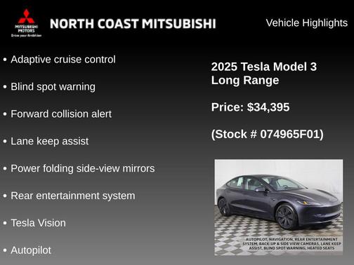 Stealth Grey 2025 Tesla Model 3 Long Range