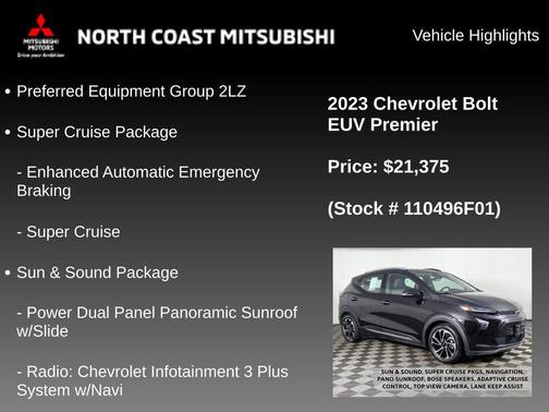 Mosaic Black Metallic 2023 Chevrolet Bolt EUV FWD Premier
