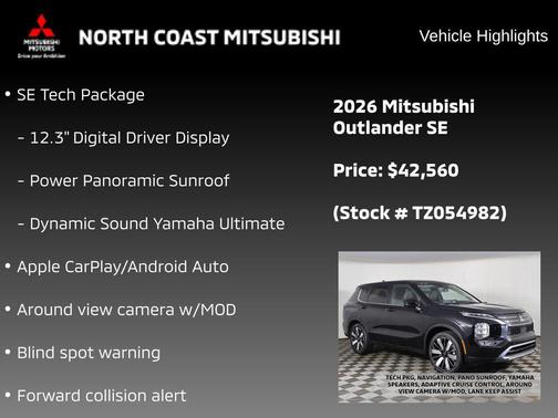 Labrador Black Pearl 2026 Mitsubishi Outlander SE S-AWC