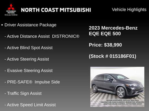 Black 2023 Mercedes-Benz EQE 500 4MATIC