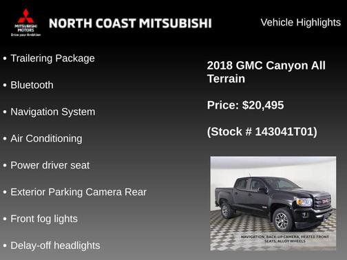 Onyx Black 2018 GMC Canyon All Terrain