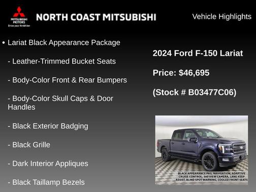 Blue 2024 Ford F-150 Lariat